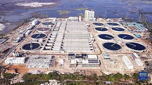 上好麥飯石濾料生產廠家中國電建成都院建設的南亞最大污水處理廠進入試運行